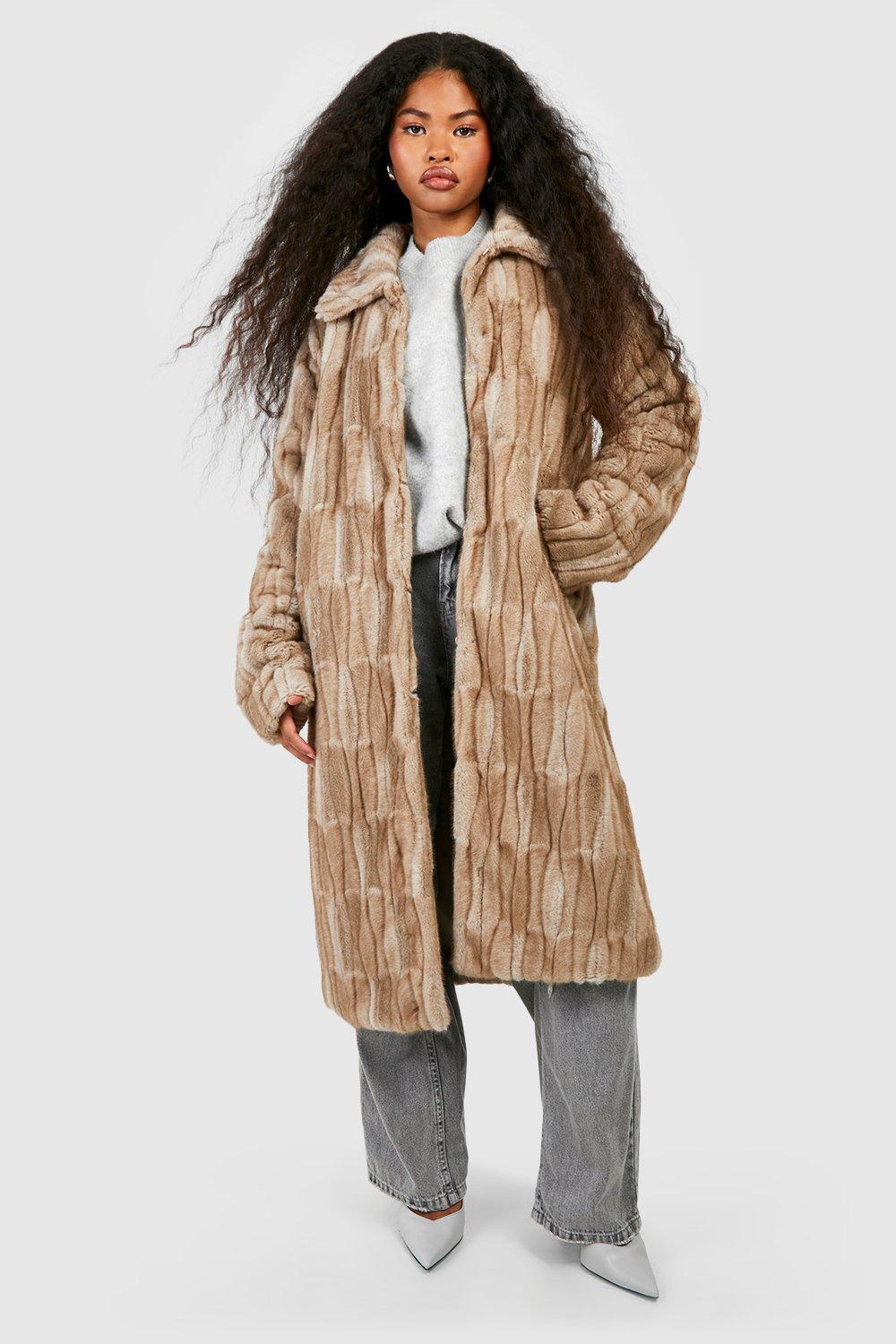 Premium Vintage Look Faux Fur Maxi Coat