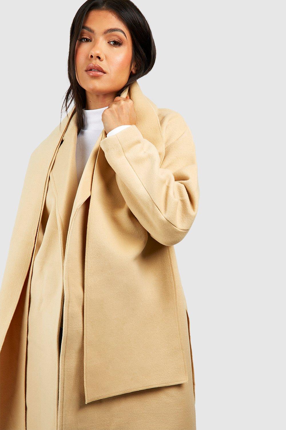 Boohoo wrap clearance coat