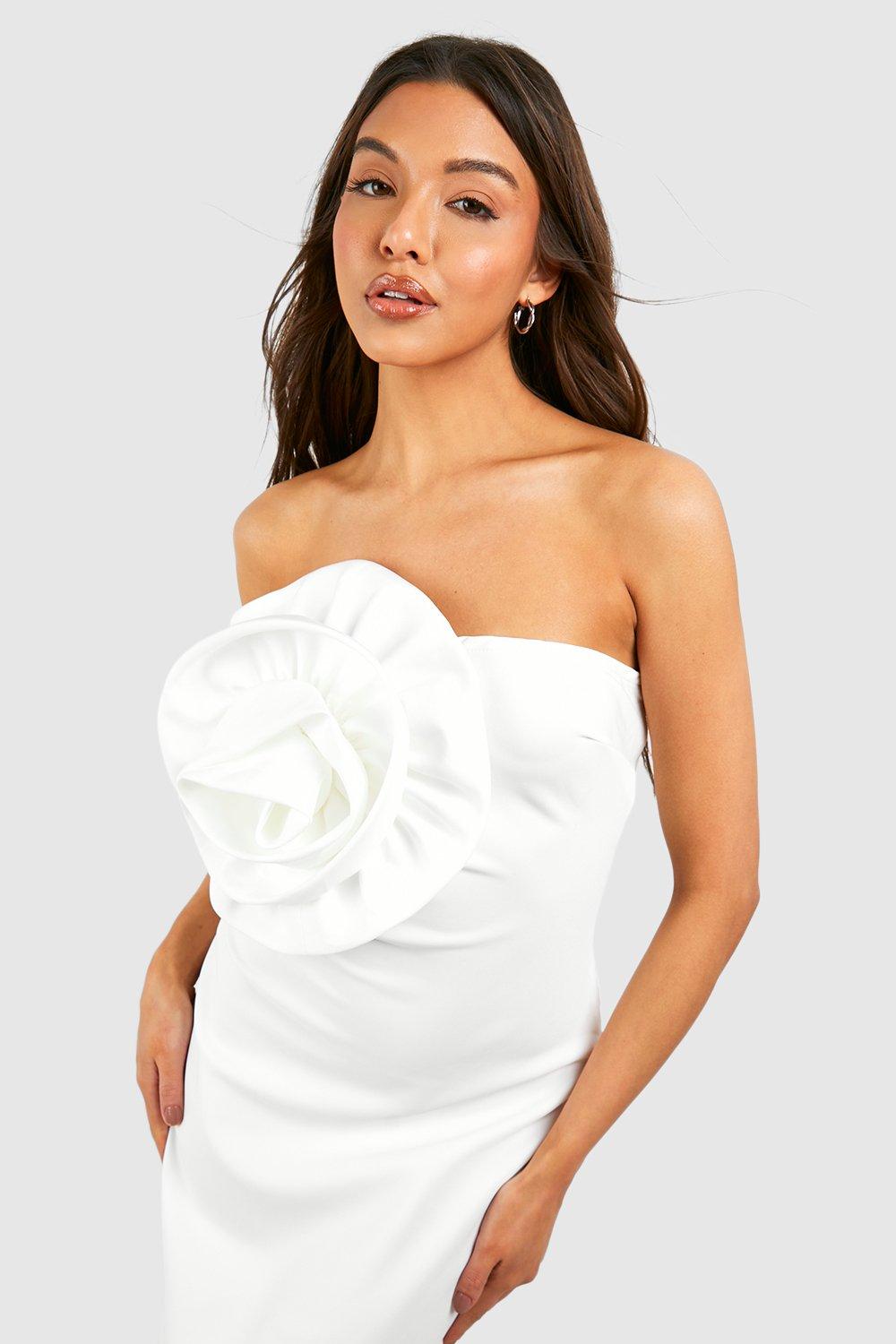 Boohoo white dresses on sale sale