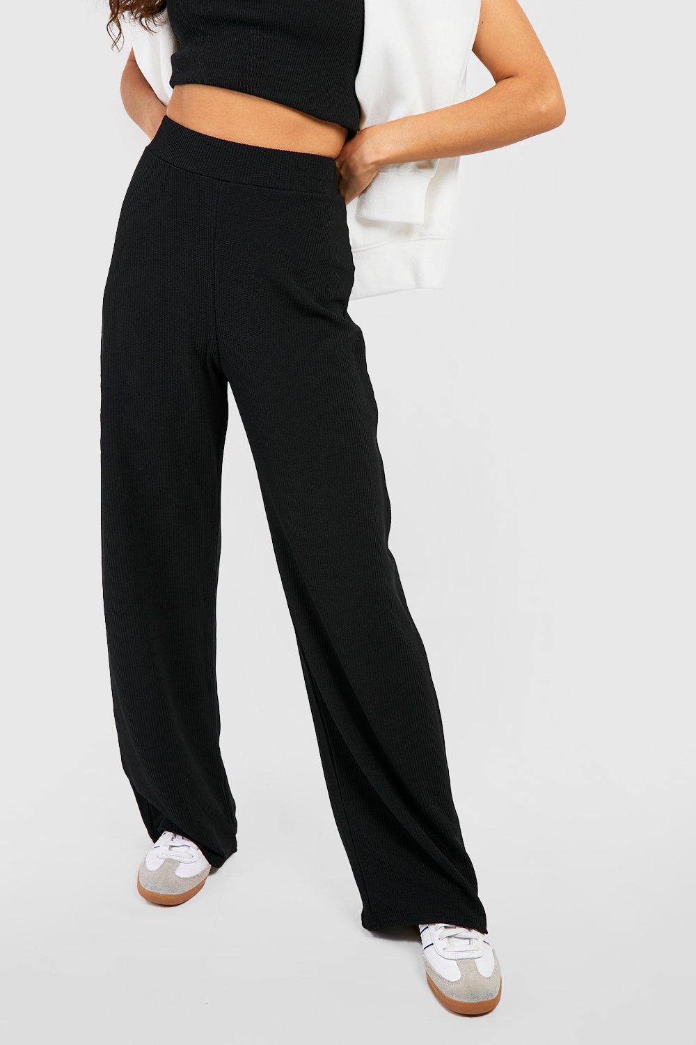 Textured Wide Leg Lounge Pants