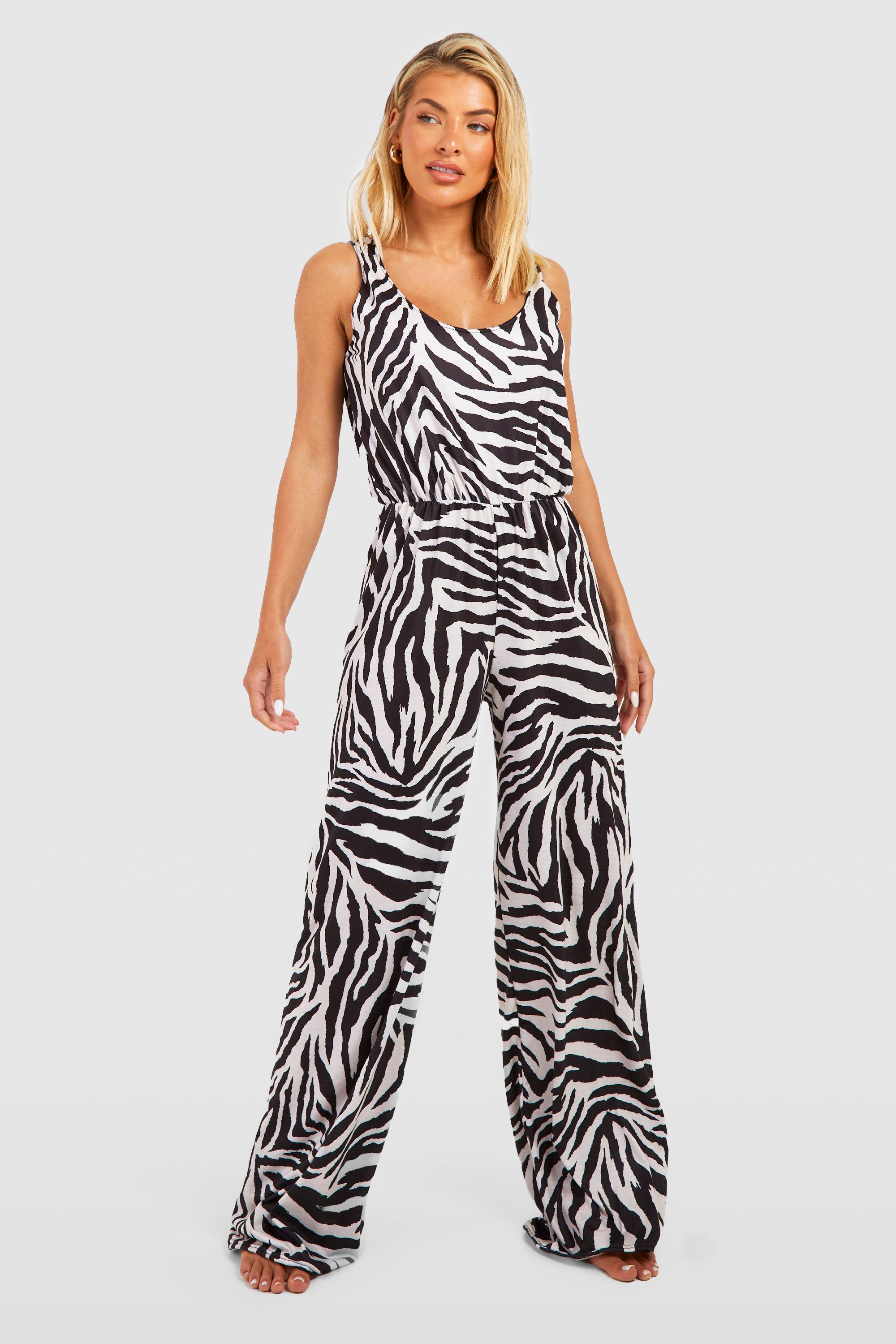 Zebra Lining Women Jumpsuit – She Inn