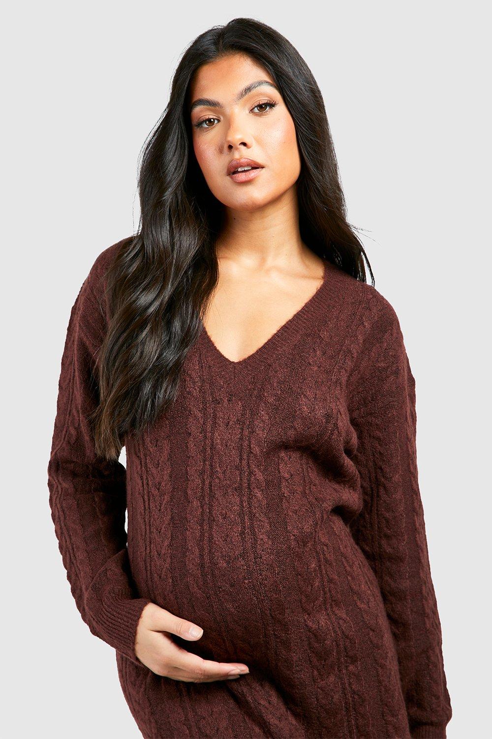 Maternity cable 2025 knit sweater