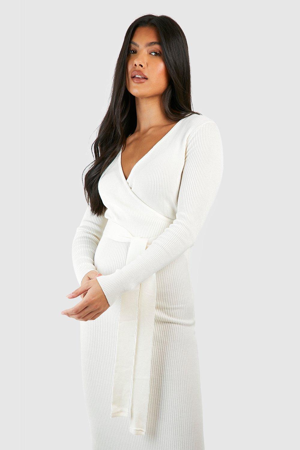 White midi outlet dress boohoo