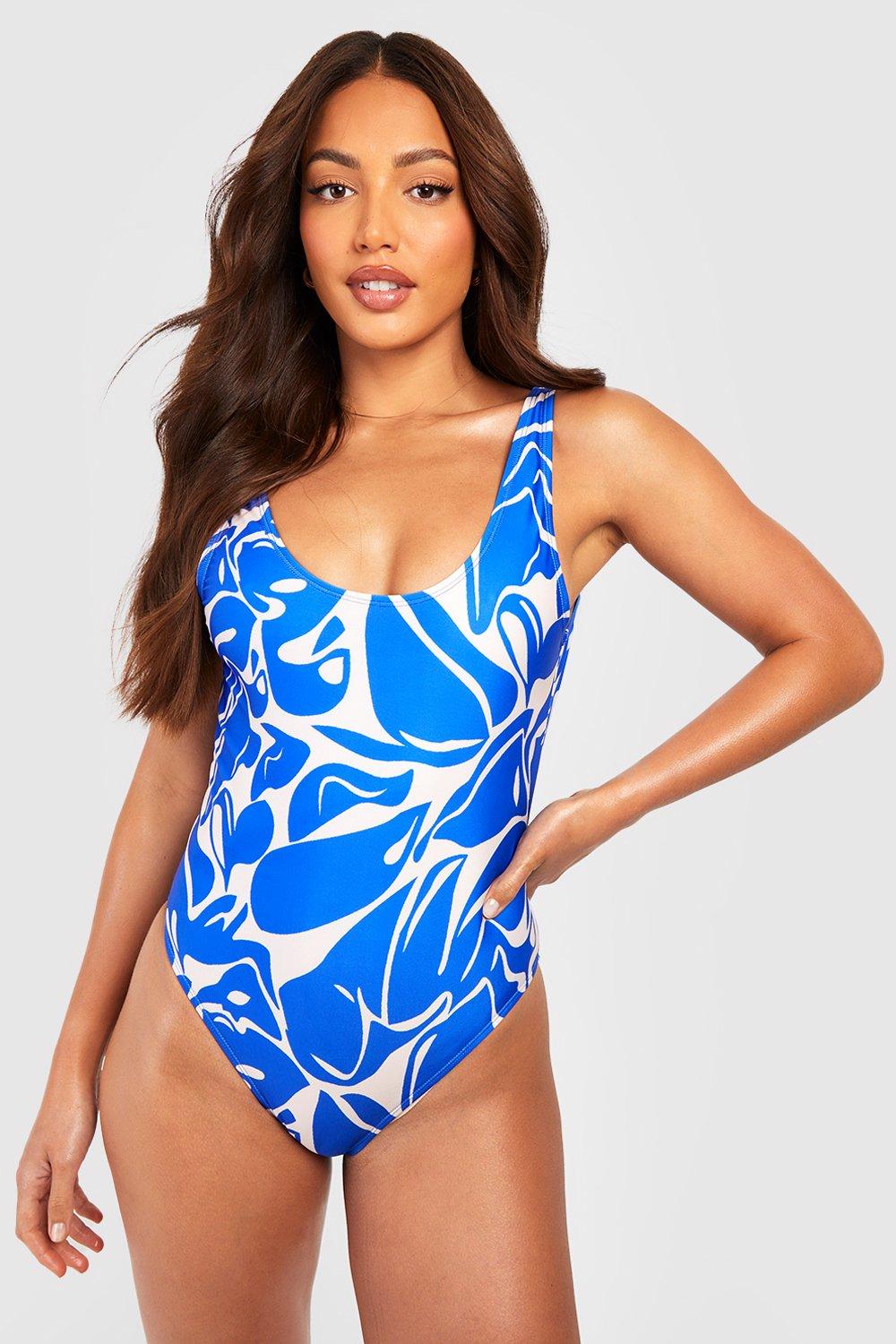 Women's Tall Abstract Print Scoop Swimsuit