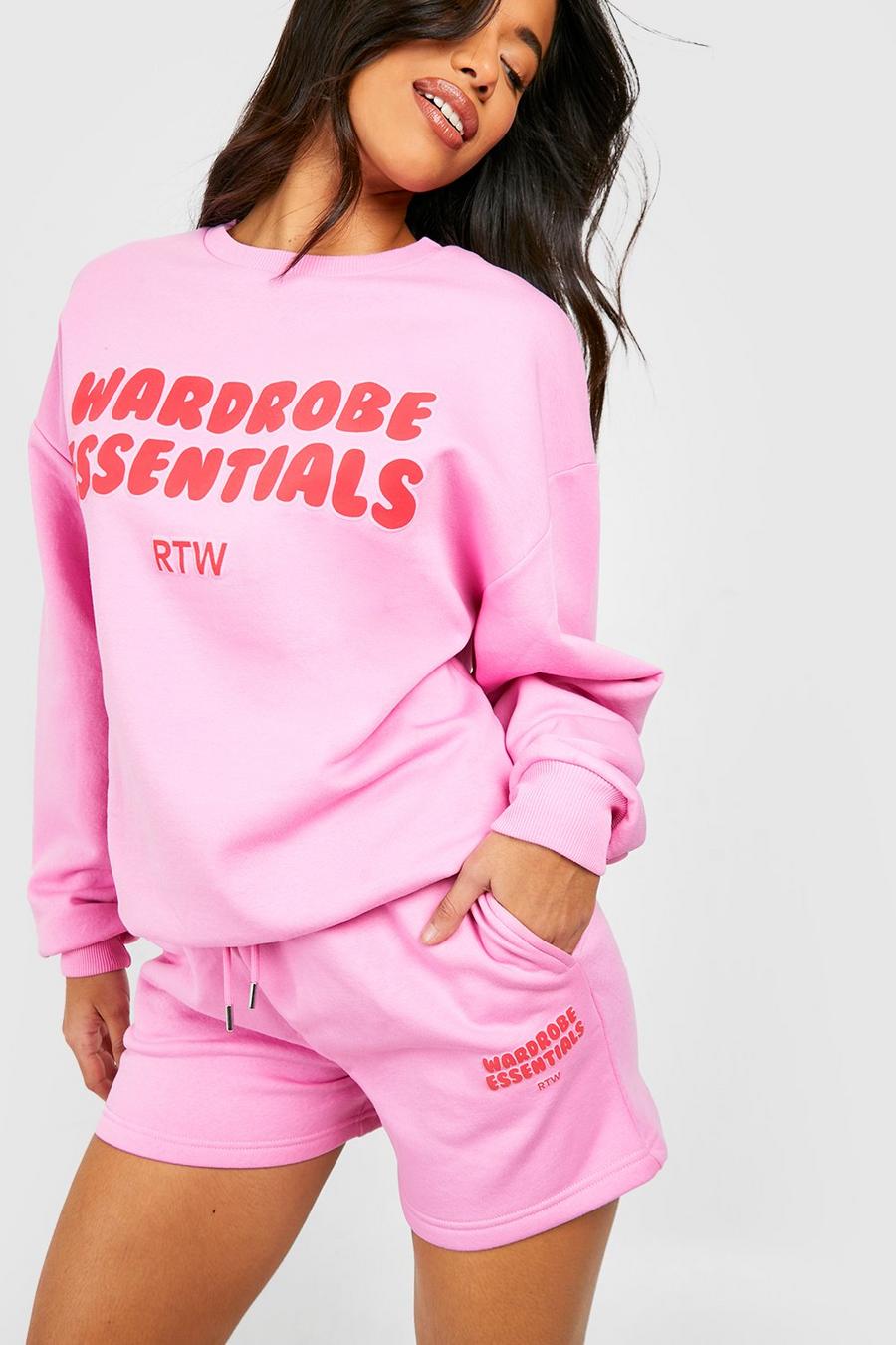 Pink Tall Wardrobe Essential Sweat Short Tracksuit