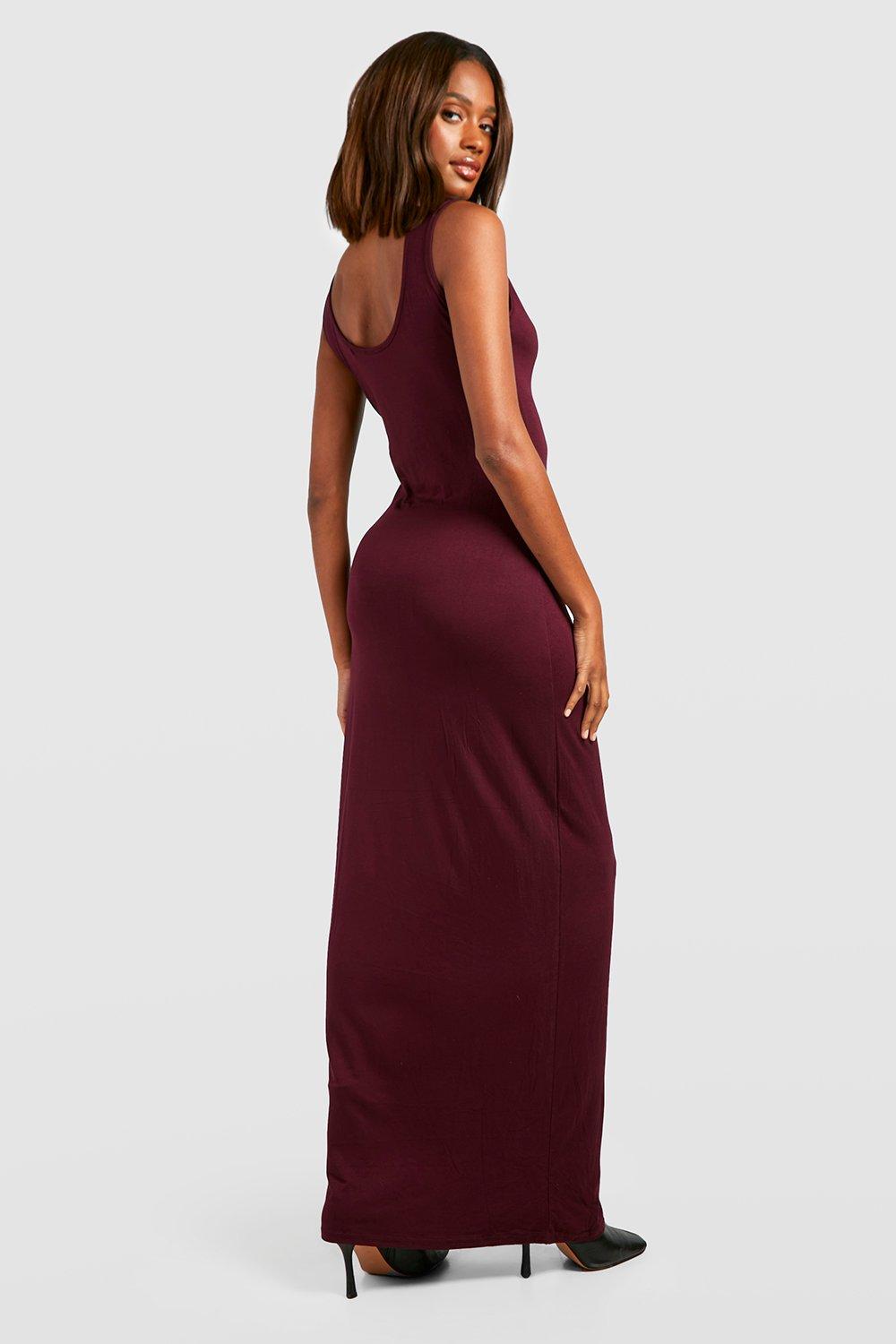 Boohoo shop maroon dress