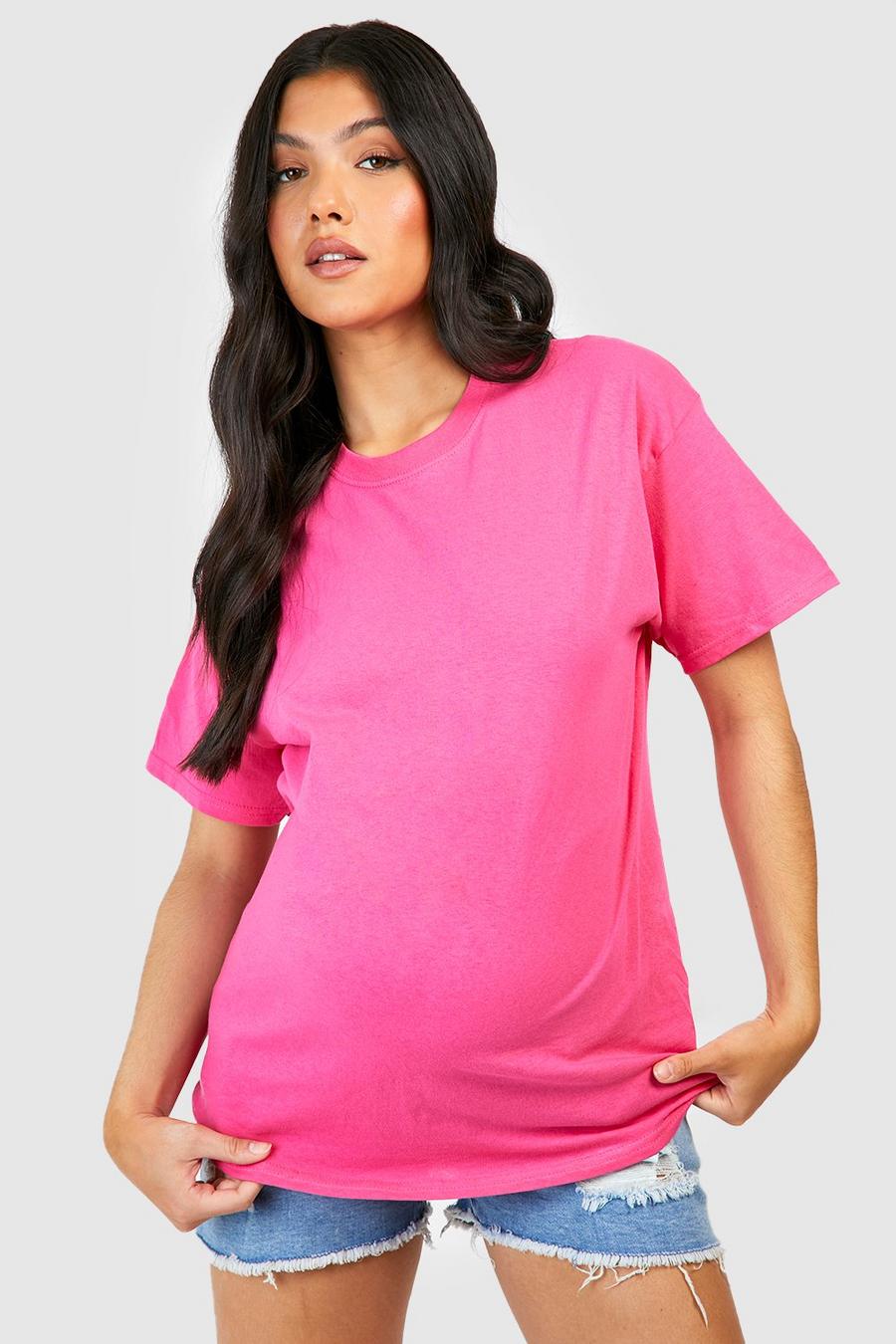 Fuchsia pink Maternity Cotton T-Shirt