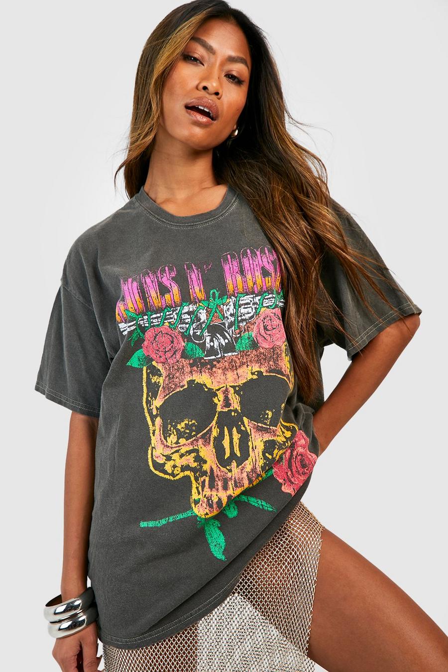 Black svart Guns N Roses Festival Band T-shirt