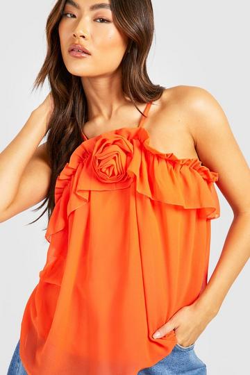 Corsage Halter Swing Top orange