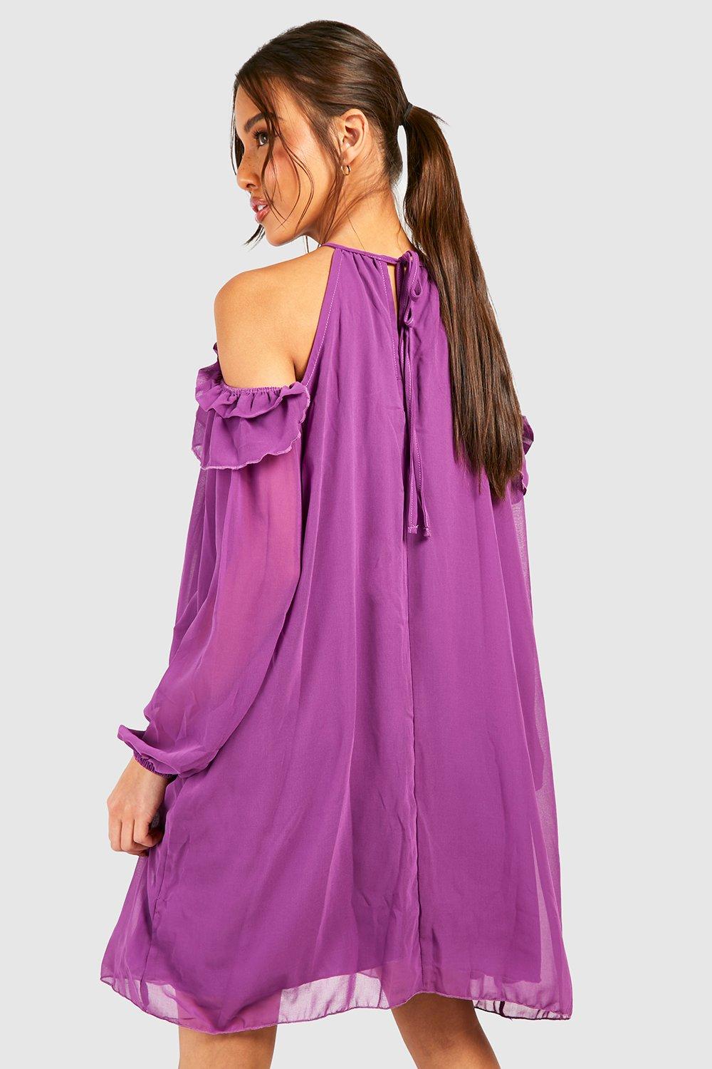 Lilac cold hotsell shoulder dress