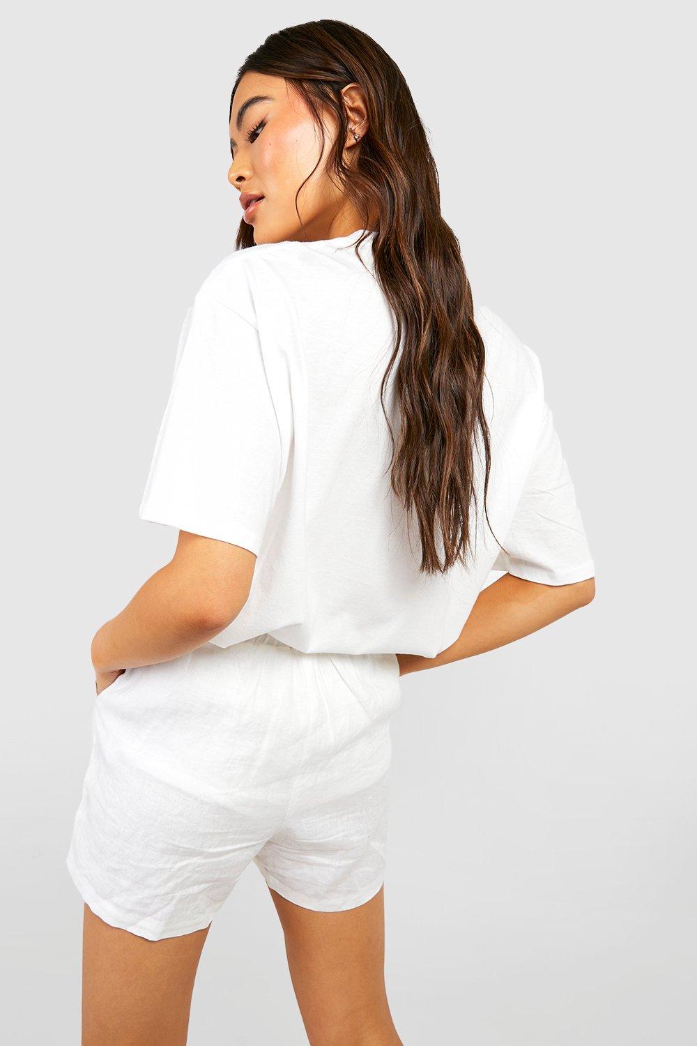 boohoo white tshirt