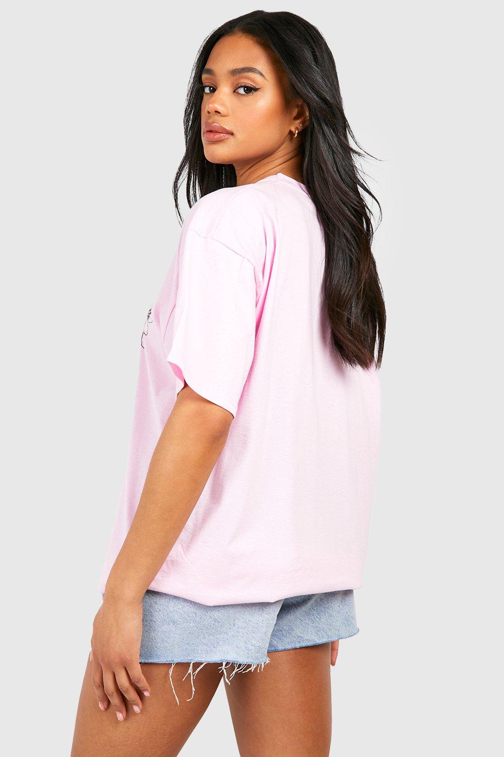 baby pink oversized t shirt