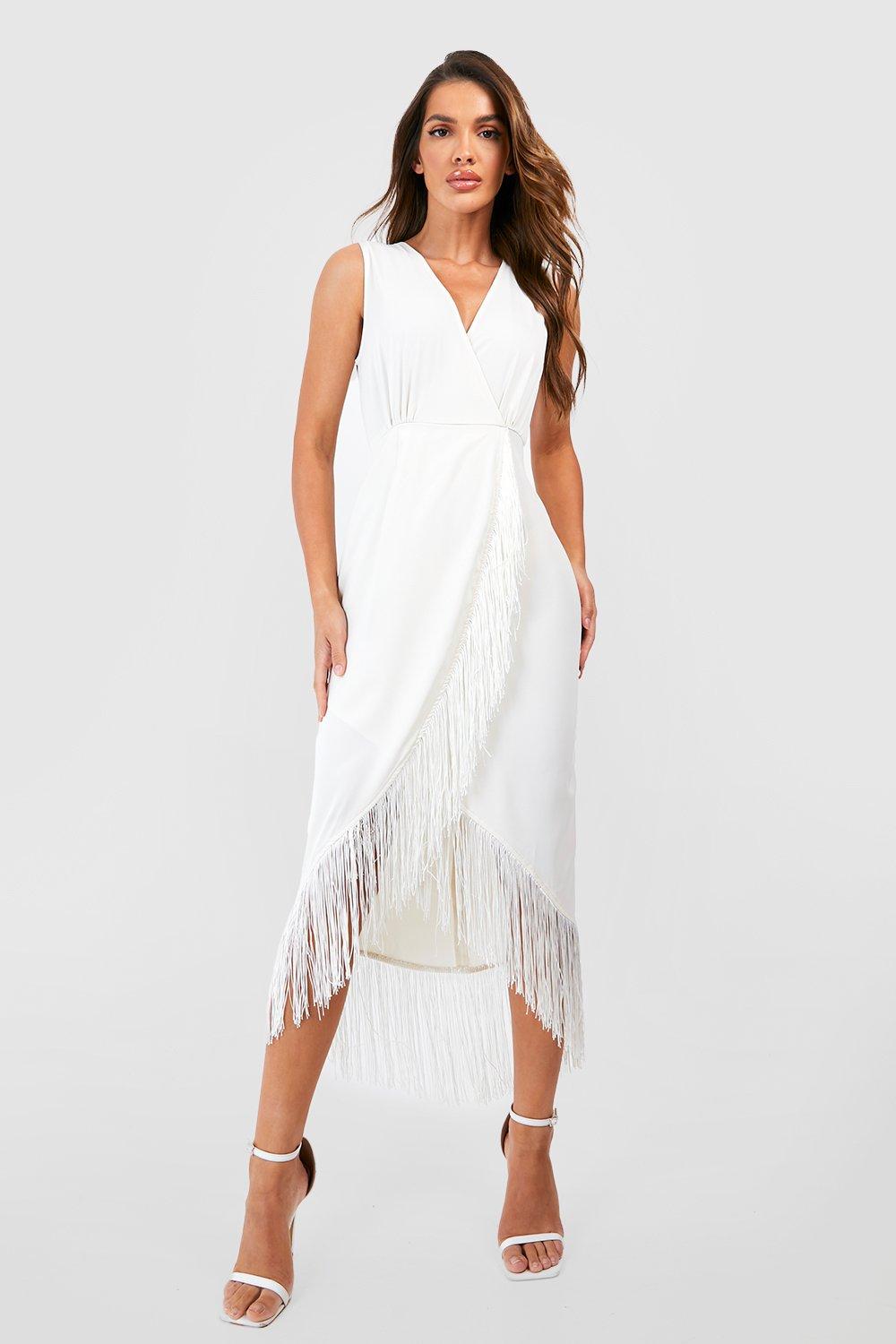 White tassel hotsell dress uk