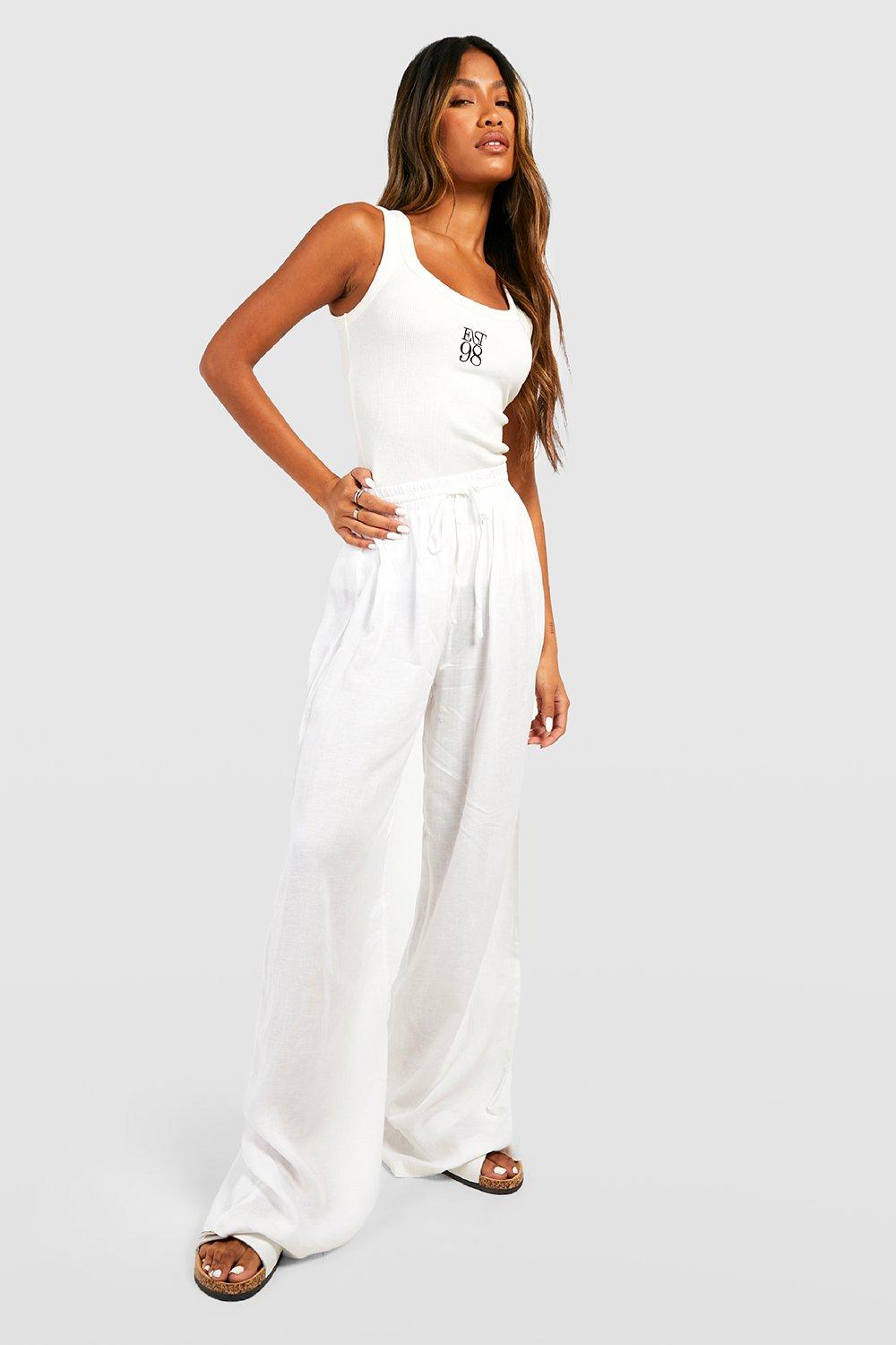 Ivory deals linen pants