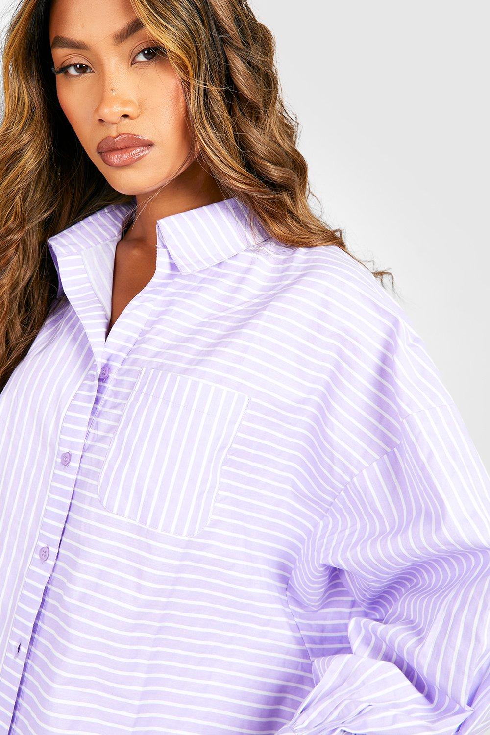 purple striped shirt womens