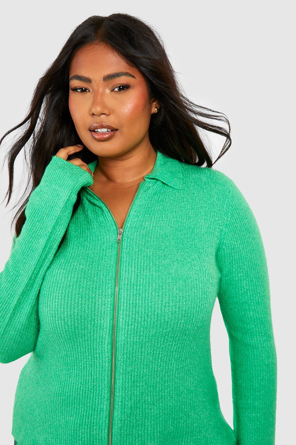 Collared zip front sweater sale