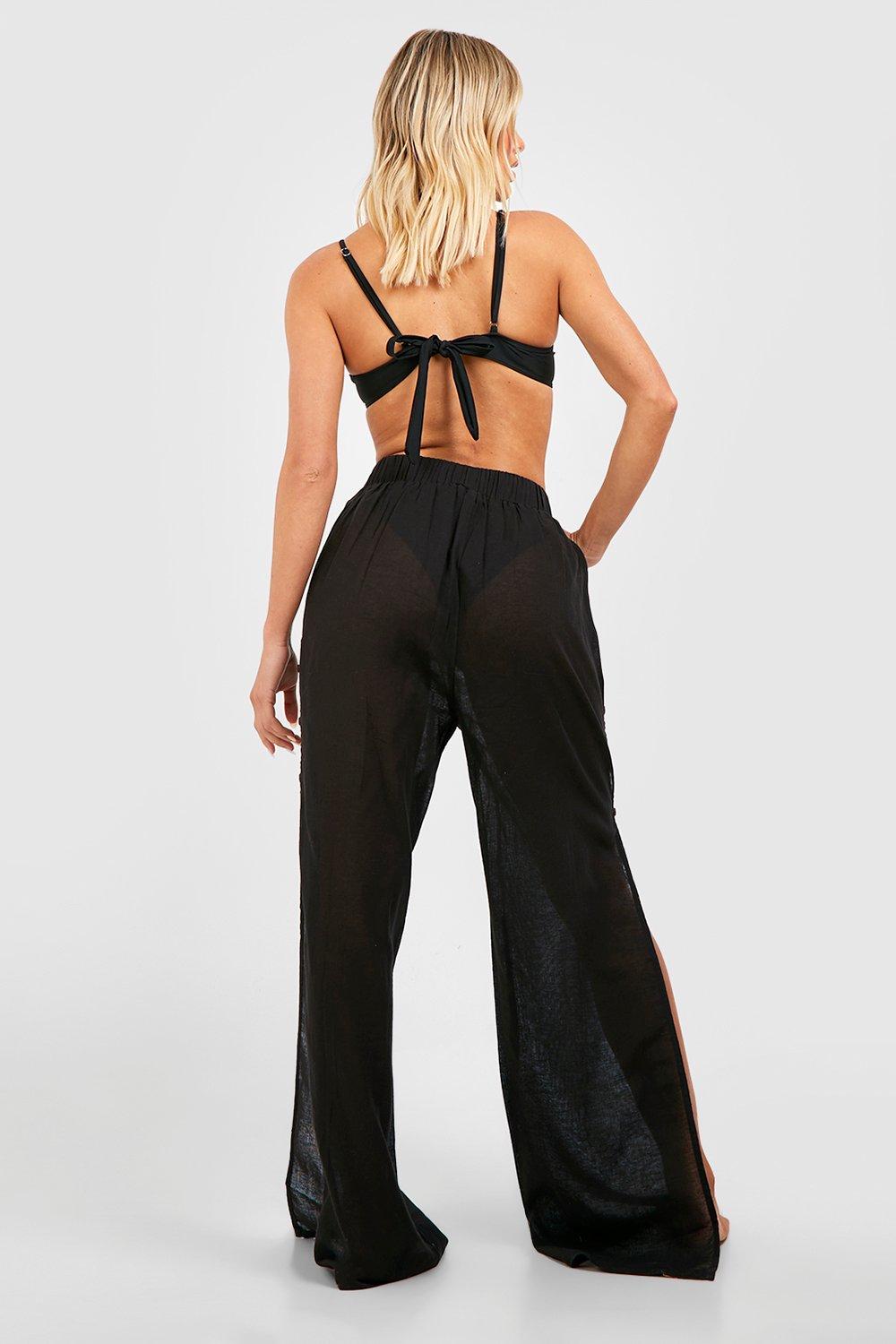 Black store beach trousers