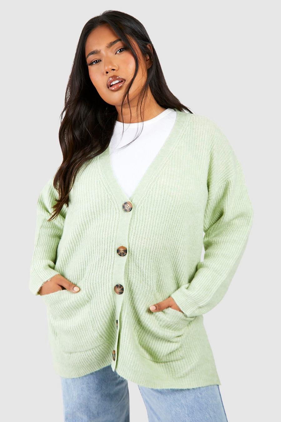 Sage Plus Soft Knit Slouchy Cardigan image number 1