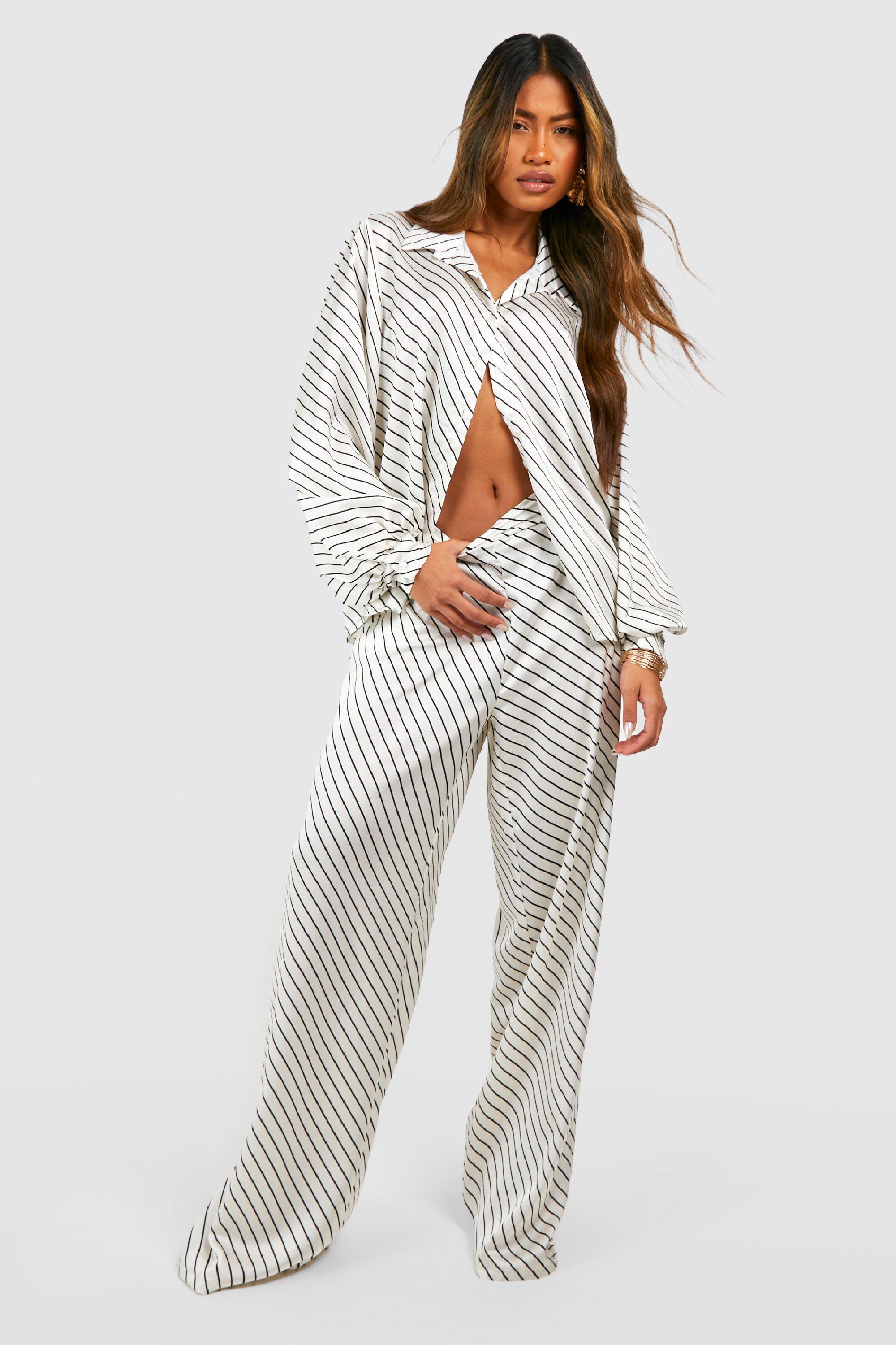 Boohoo best sale stripe trousers