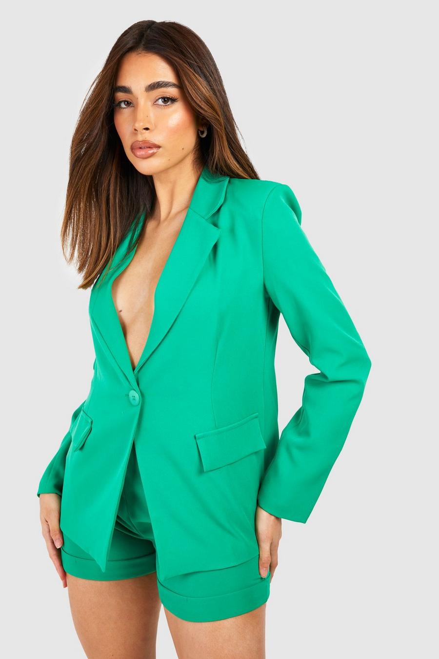 Bright green Relaxed Fit Tailored Blazer image number 1