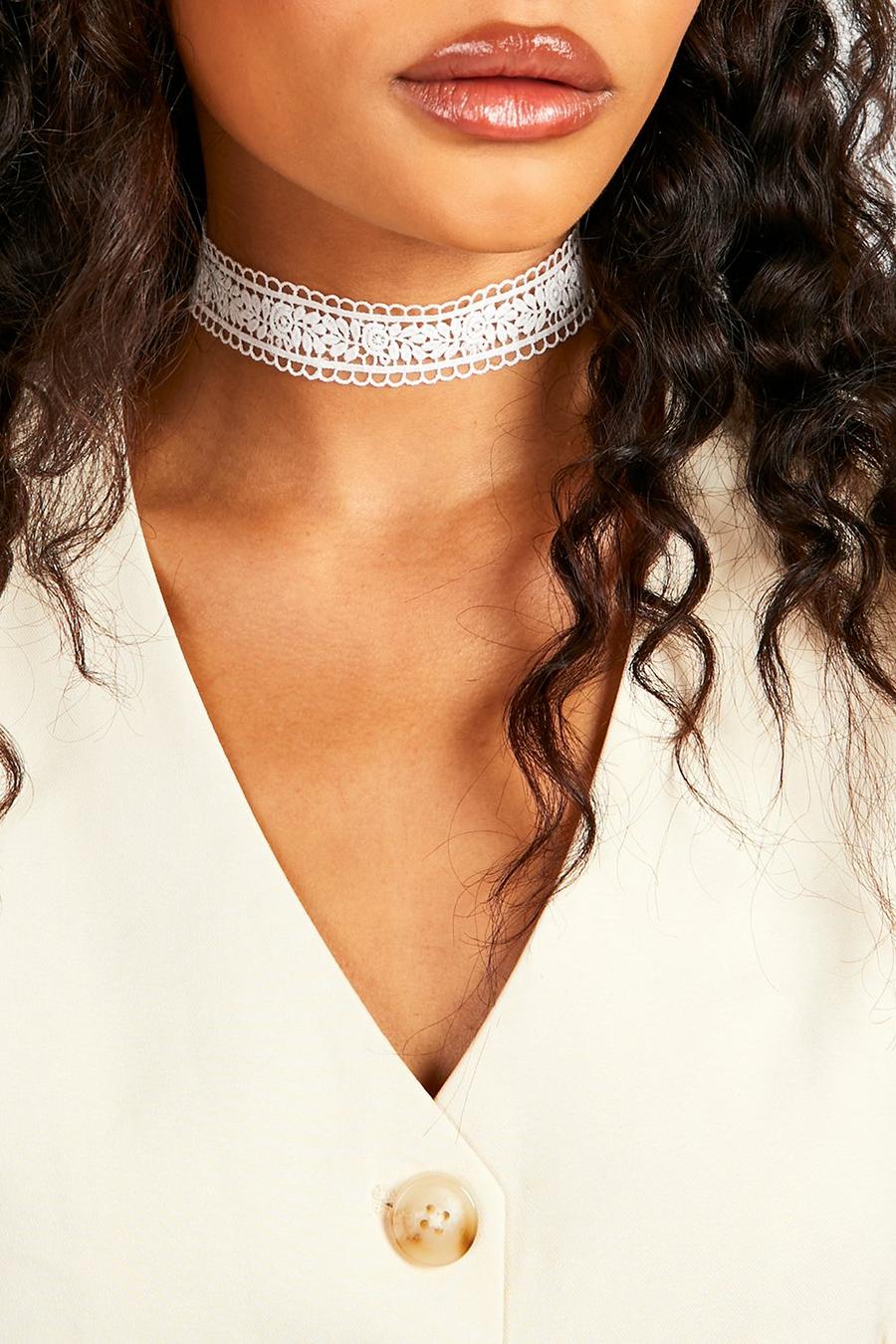 Choker aus Spitze, White image number 1