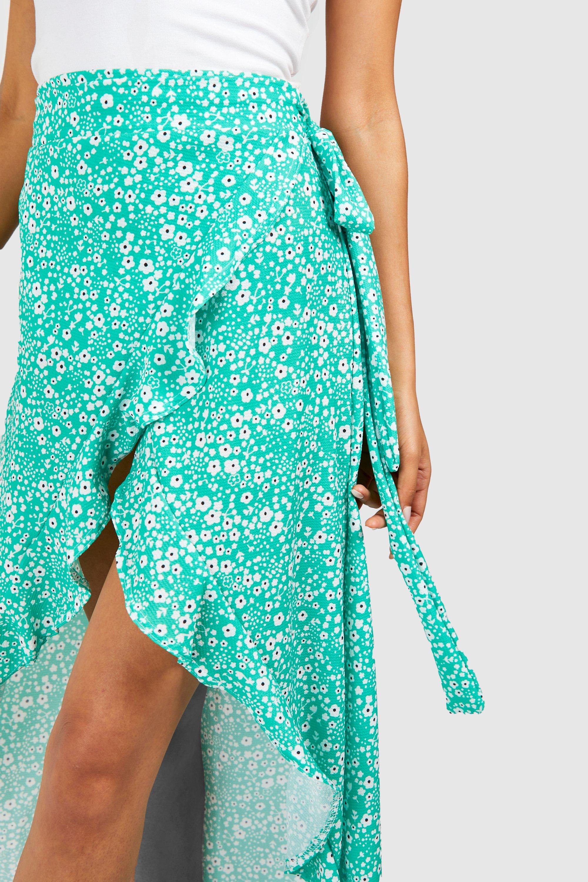 Maxi wrap skirt boohoo best sale