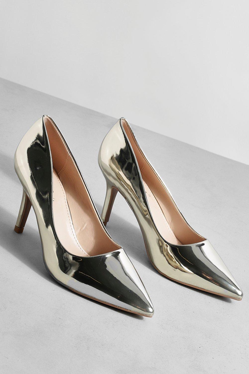 Metallic hotsell mid heels