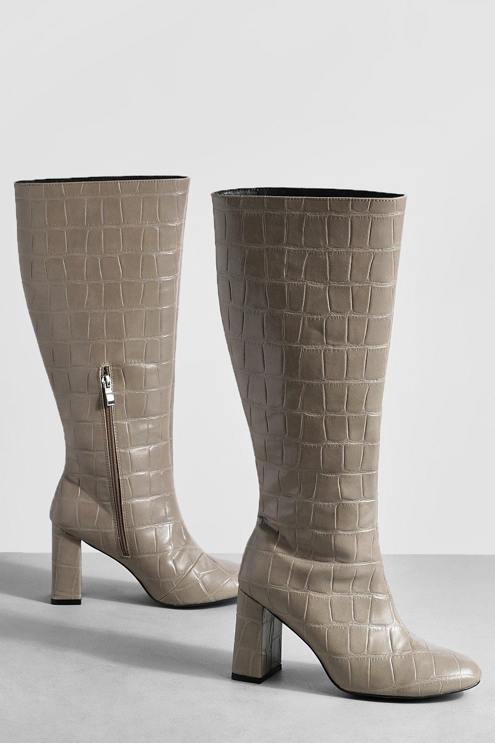 Grey best sale croc boots