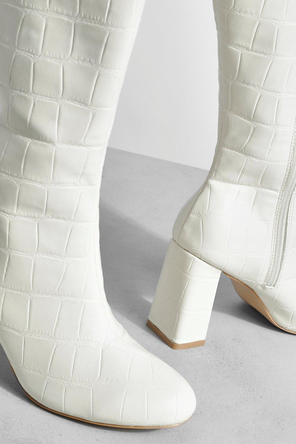 White 2024 boots boohoo