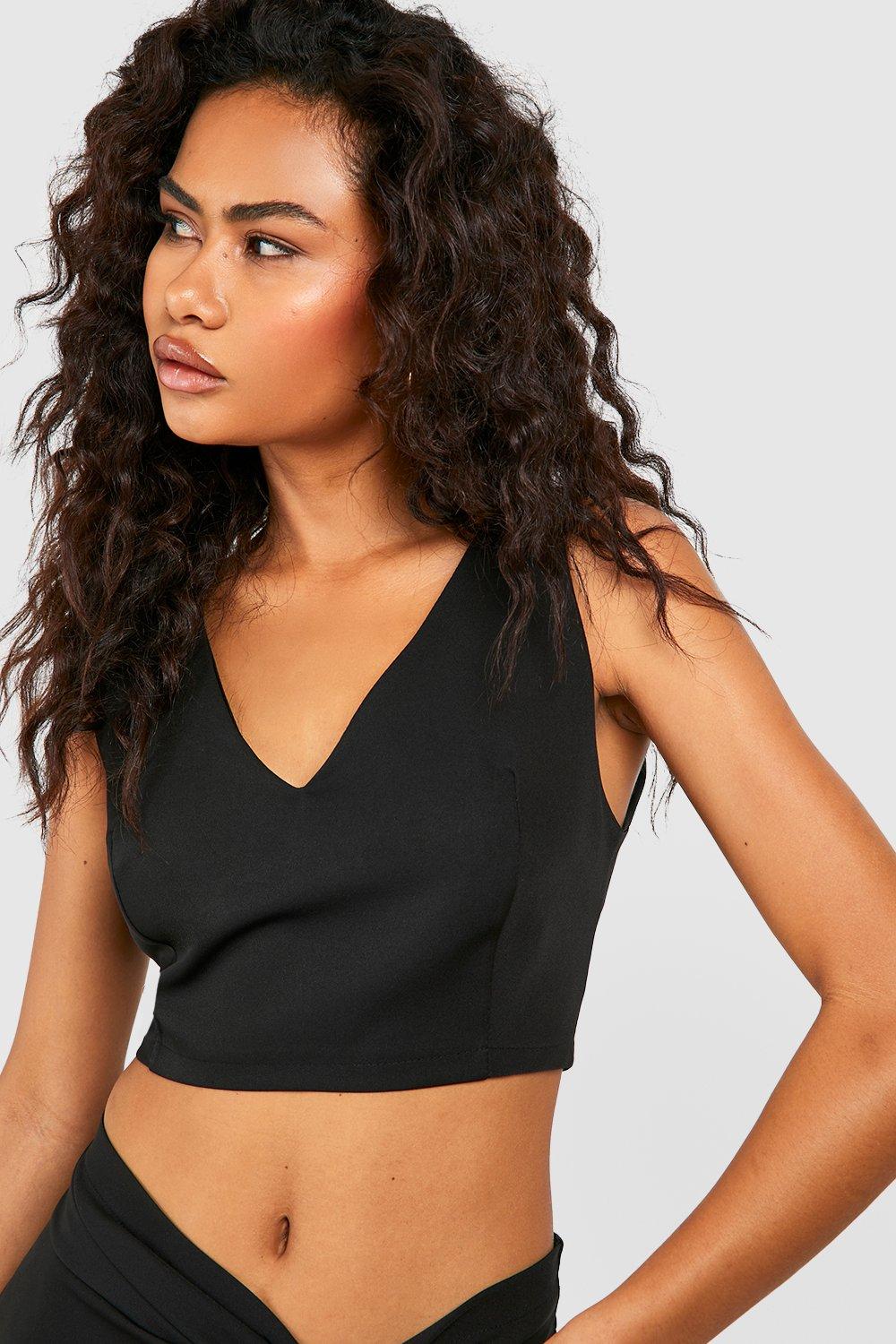 Plunge Front Cropped Bralette
