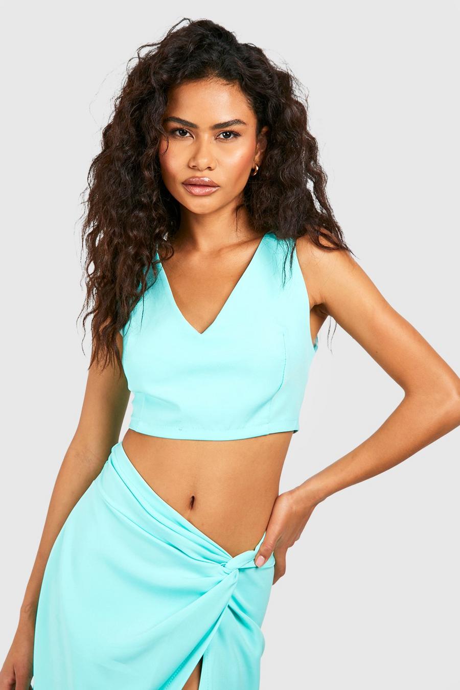 Plunge Front Cropped Bralette