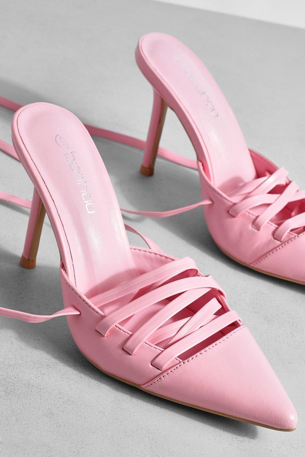 Pink store mule shoes