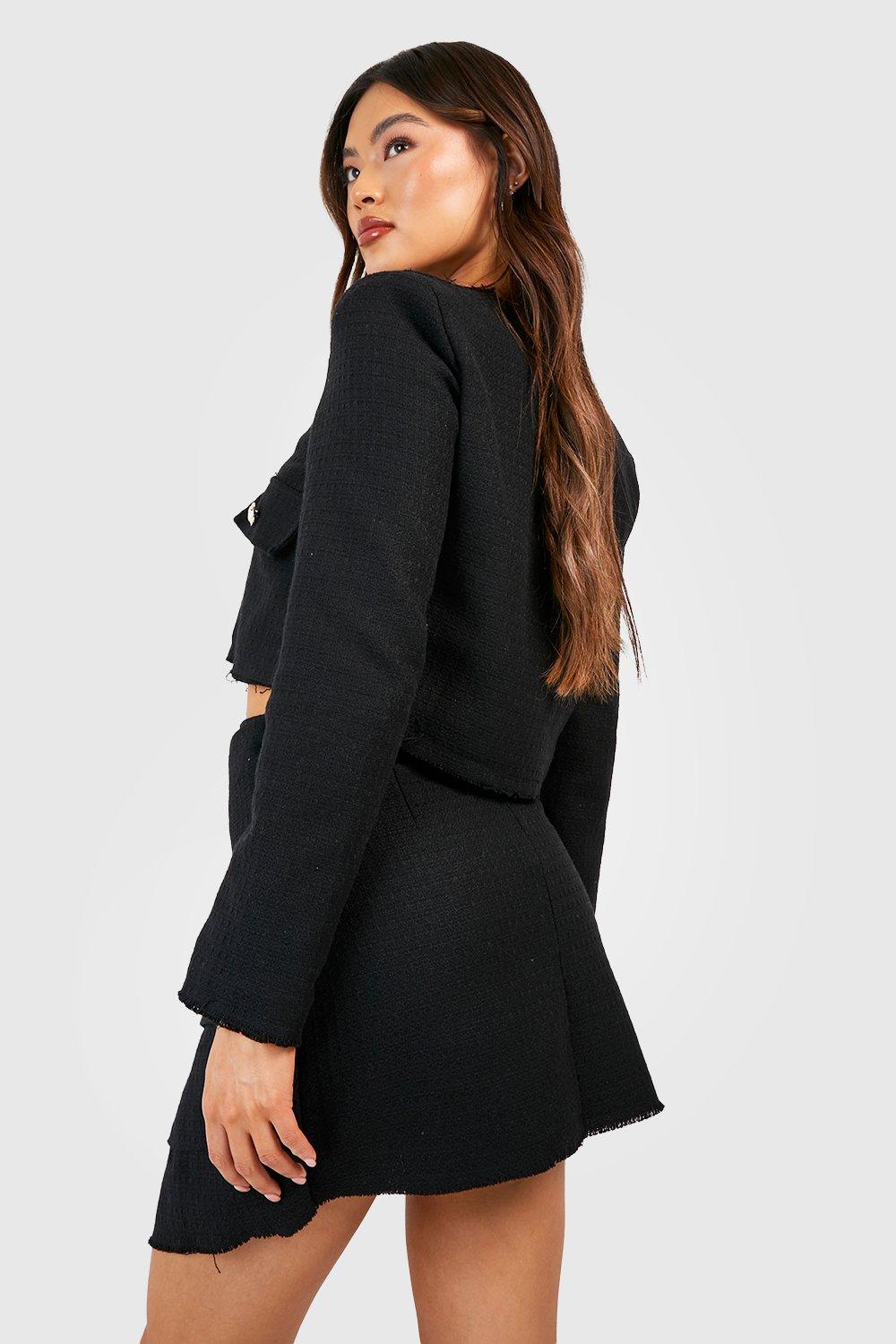 Tweed skirt clearance missguided