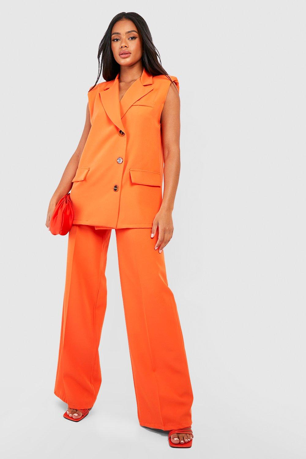 Double breasted Wide Leg Pant Suit - relaxed fit