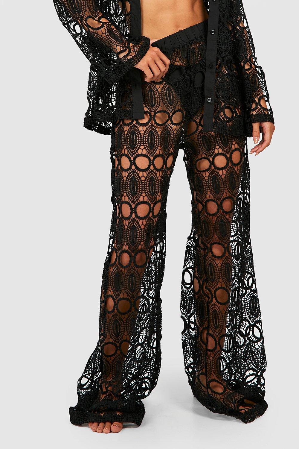 Premium Open Lace Crochet Beach Trousers