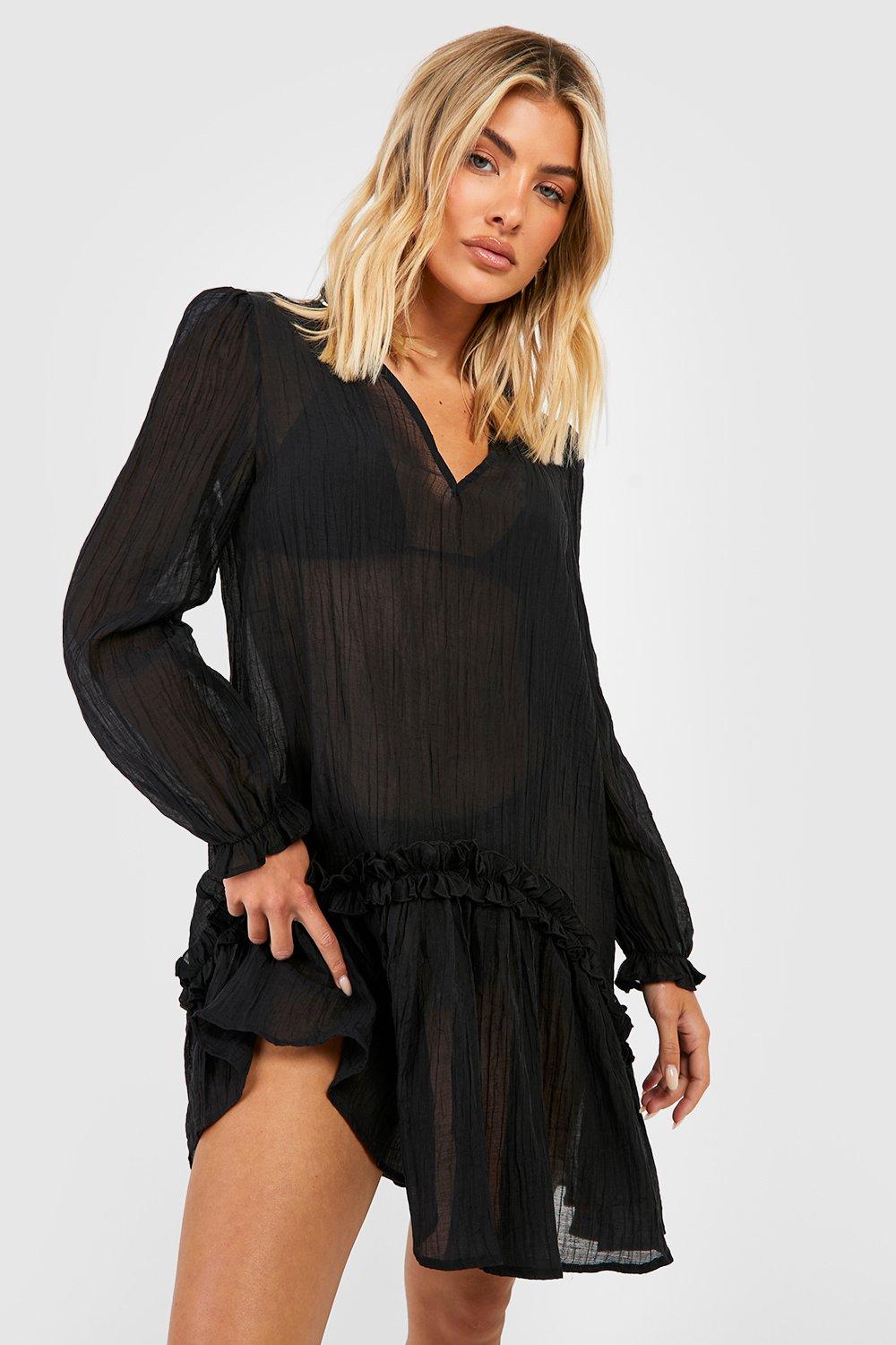 Long sheer cover up dress on sale