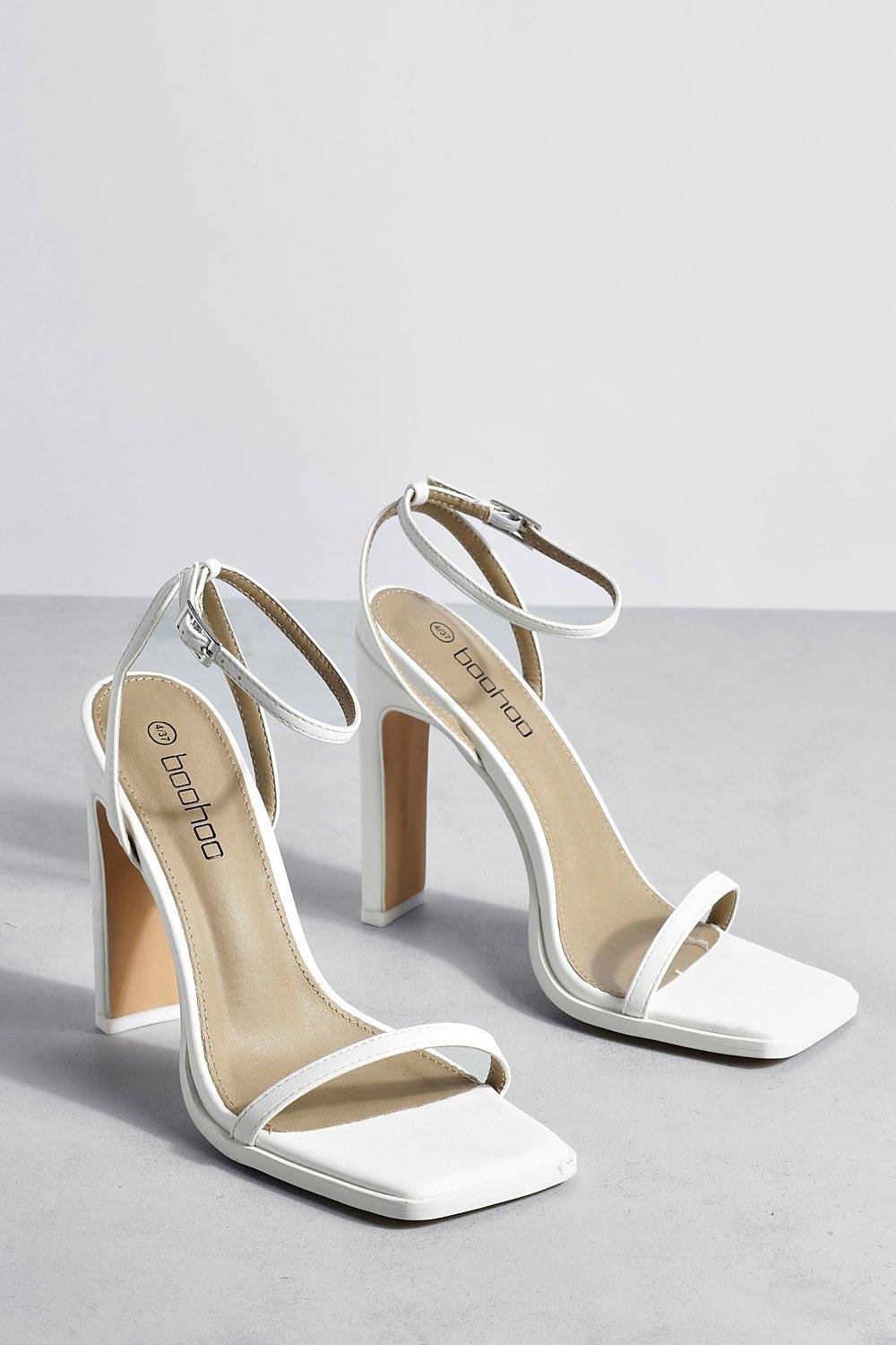 Boohoo barely there block deals heel sandals in clear