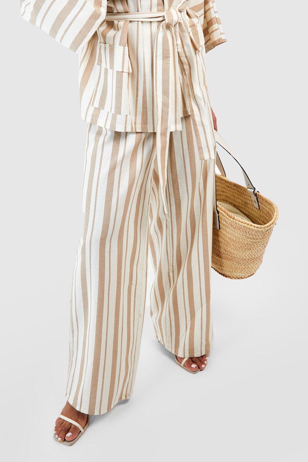 Boohoo on sale linen trousers