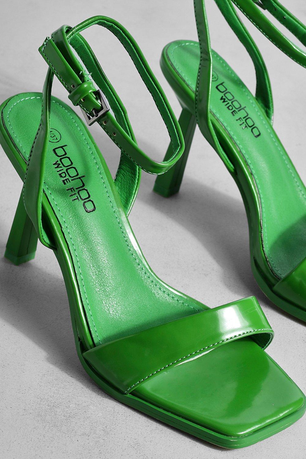 Green wide 2025 fit heels