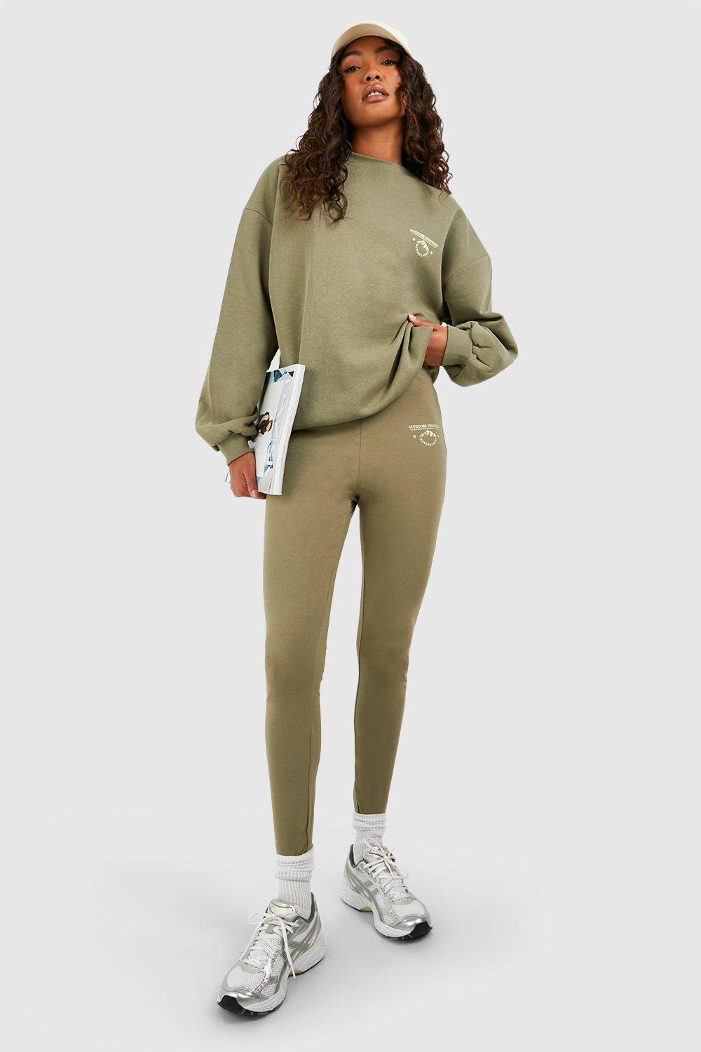 Oversized sweatshirt outlet and leggings