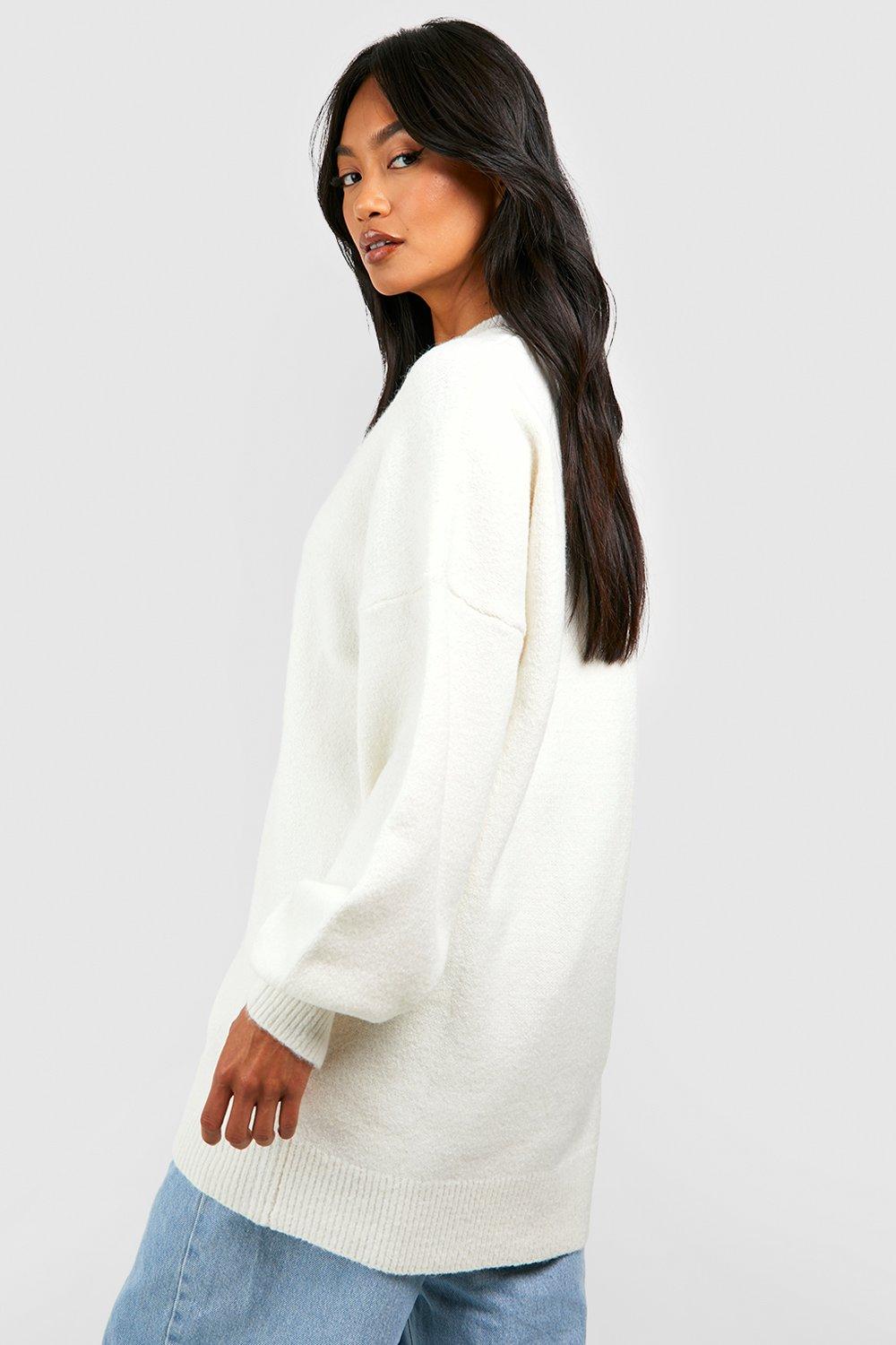 Longline knit jumper best sale