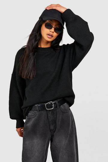 Soft Knit Longline Sweater black