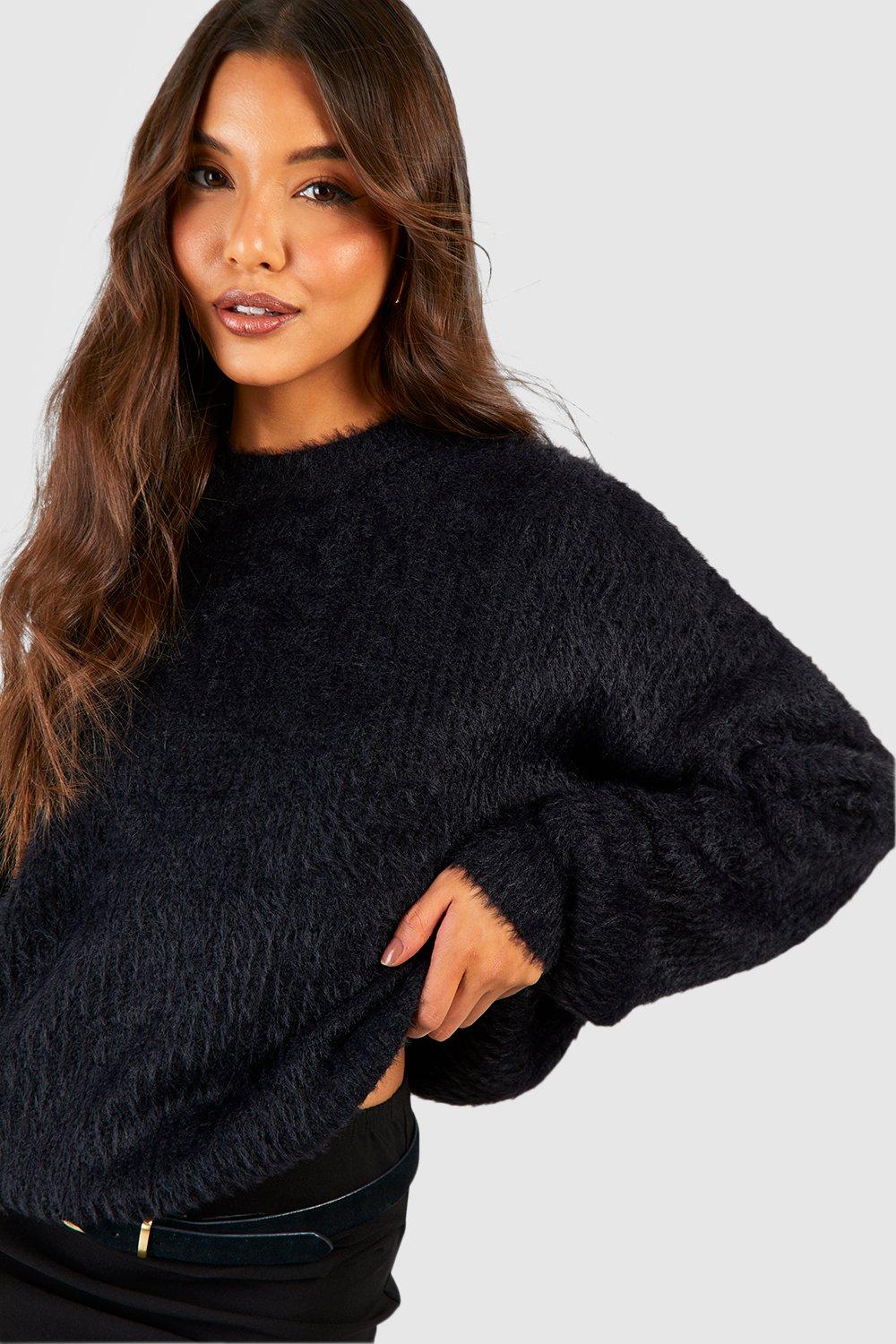 Girls black fluffy outlet jumper