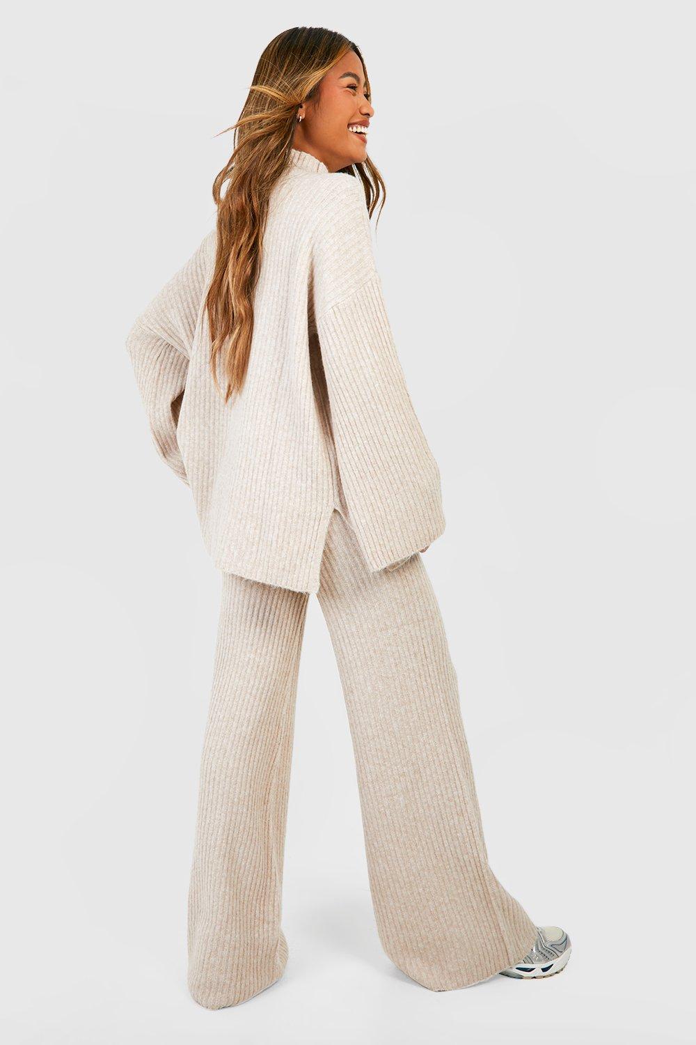 For Effortless Elegance: Rib-knit Pants