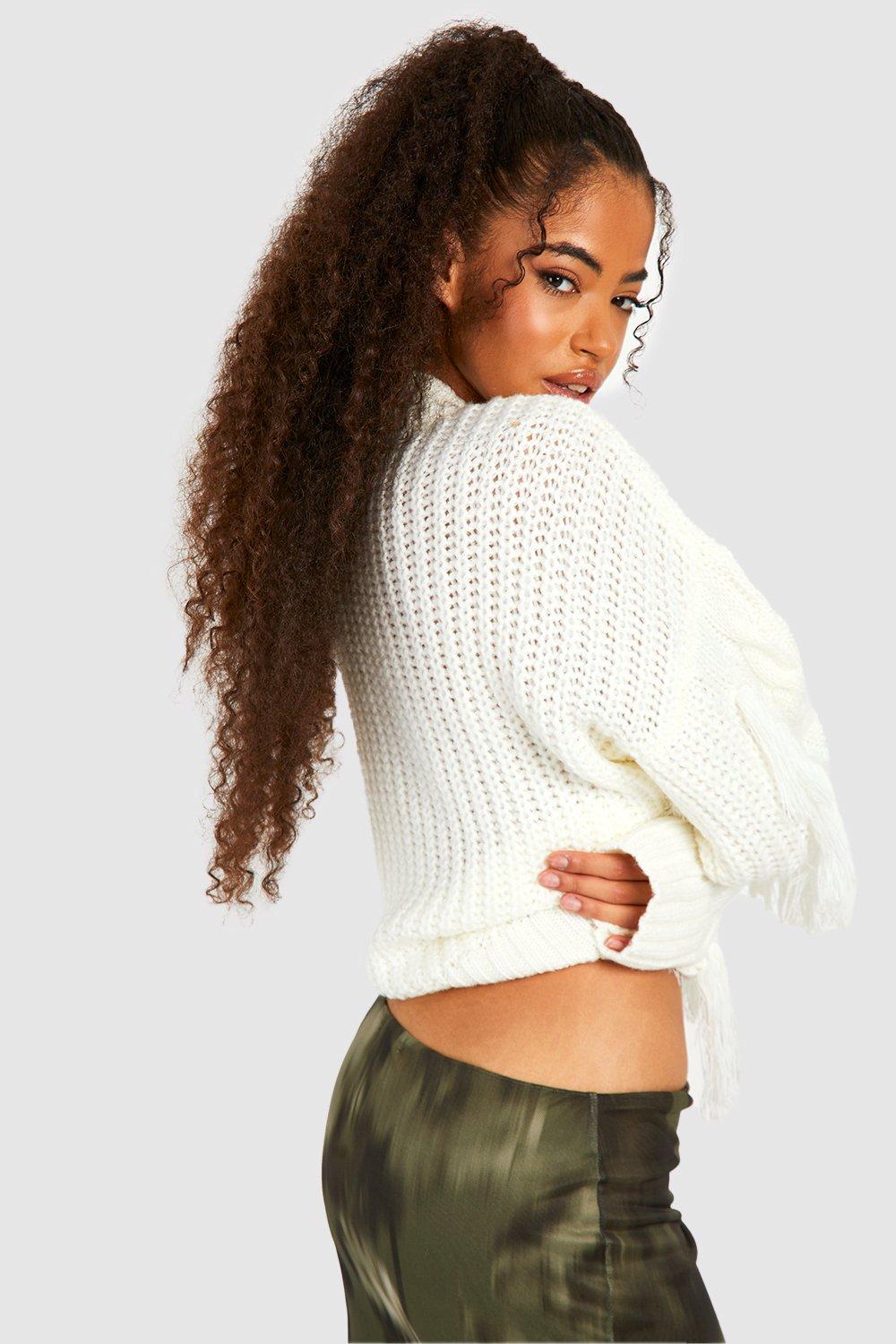 Boohoo cable hot sale knit jumper