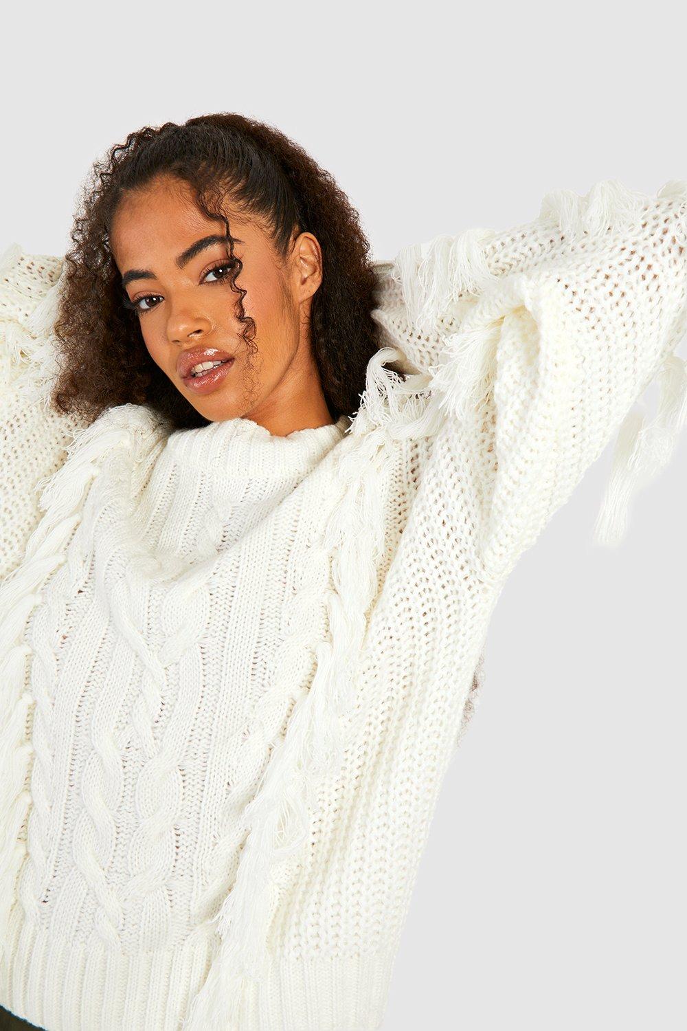 Cable knit 2025 jumper white