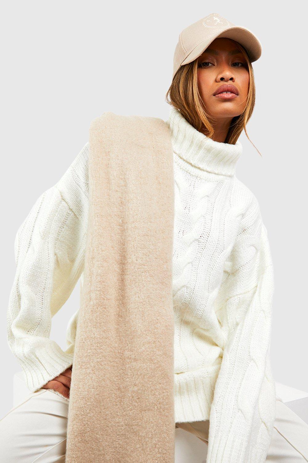 Cable knit roll hot sale neck jumper womens