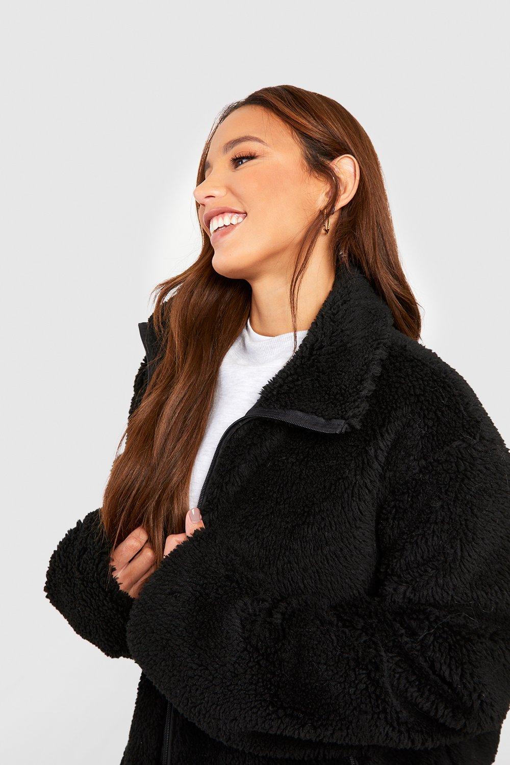 Fur 2024 jacket boohoo