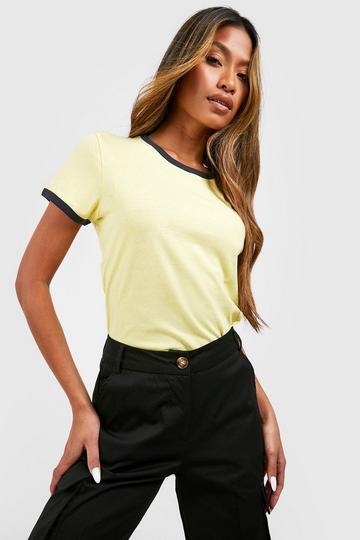 Lemon Yellow Ringer T-Shirt