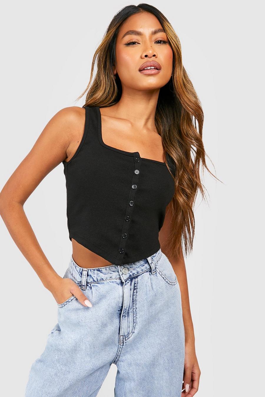 Corset Style Ribbed Top